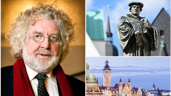 I Luthers fotefar med Edvard Hoem